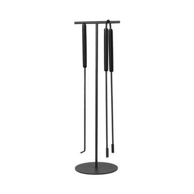 ASHI 3 Parça Şömine Seti Siyah Ø22 cm