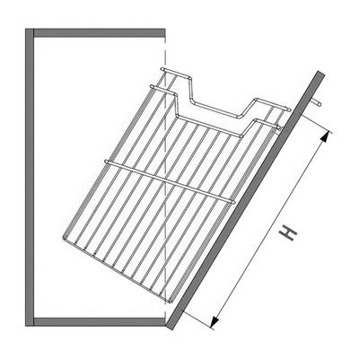 Askılı Çamaşır Sepeti 40 cm Antrasit Renk