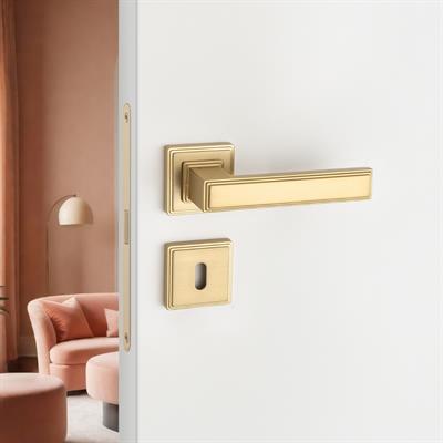 Assos Rozetli Kapı Kolu Mat Altın Renk