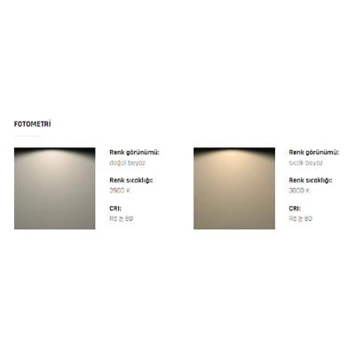 Dolap Altı Aydınlatması İçin Led Armatür Gri - Astar 5W 24Vdc Ww F19 M24