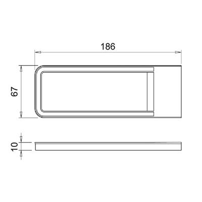 Dolap Altı Aydınlatması İçin Led Armatür Gri - Astar 5W 24Vdc Ww F19 M24