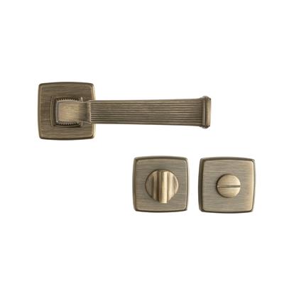 Astorıa Rozetli Kapı Kolu Takımı Antik Renk