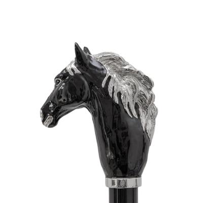 Siyah At Figürlü Lüks Ayakkabı Çekeceği H: 50 cm