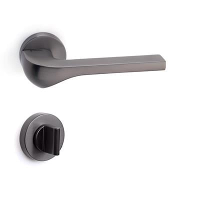 Aten Rozetli Kapı Kolu Takımı Füme Renk