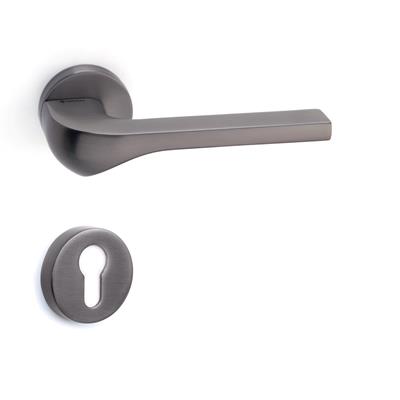 Aten Rozetli Kapı Kolu Takımı Füme Renk