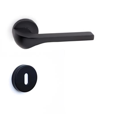 Aten Rozetli Kapı Kolu Takımı Siyah  Renk