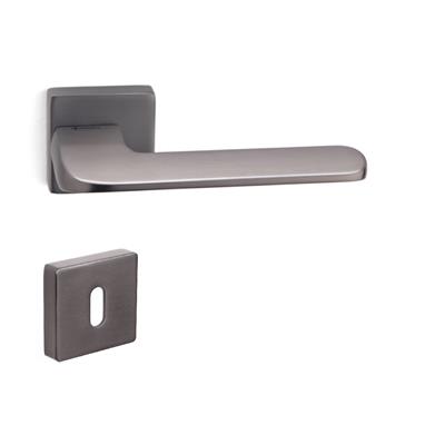 Atlas Rozetli Kapı Kolu Takımı Füme Renk