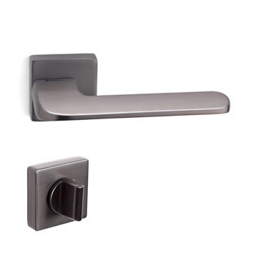 Atlas Rozetli Kapı Kolu Takımı Füme Renk