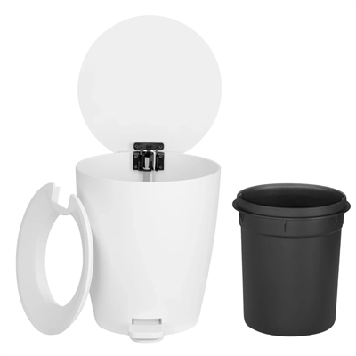 AVA Pedallı Çöp Kovası Beyaz 3 Litre