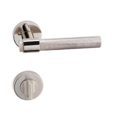 Axel-T Rozetli Kapı Kolu Takımı Parlak Nikel Renk