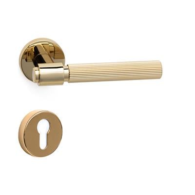 Axes-L Rozetli Kapı Kolu Takımı Altın Renk