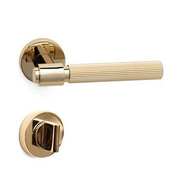 Axes-L Rozetli Kapı Kolu Takımı Altın Renk