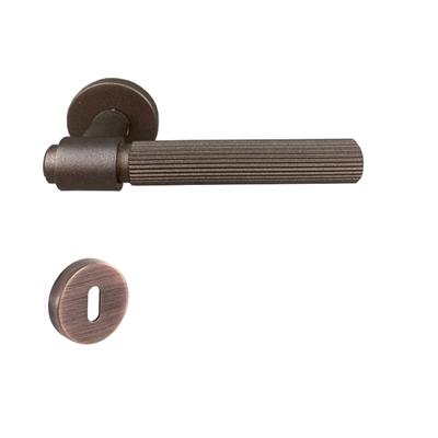 Axes-L Rozetli Kapı Kolu Takımı Kahverengi