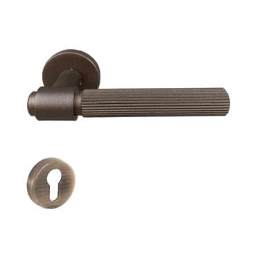 Axes-L Rozetli Kapı Kolu Takımı Kahverengi