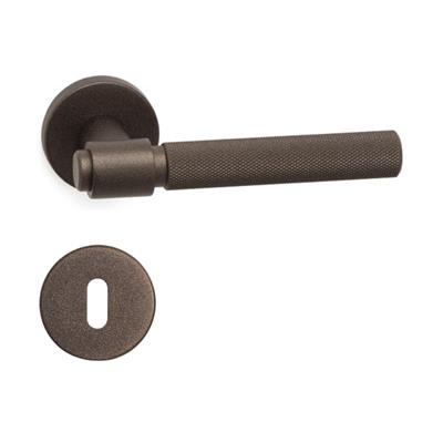 Axes-T Rozetli Kapı Kolu Takımı Kahverengi 