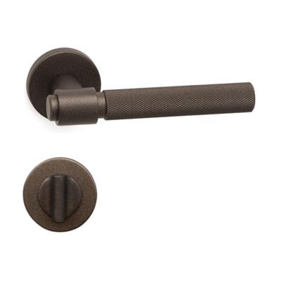 Axes-T Rozetli Kapı Kolu Takımı Kahverengi 