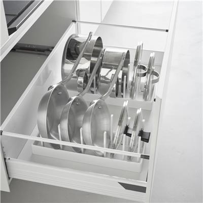 Ayarlanabilir Tencere Kapağı ve Tava Düzenleyici Beyaz 40 cm