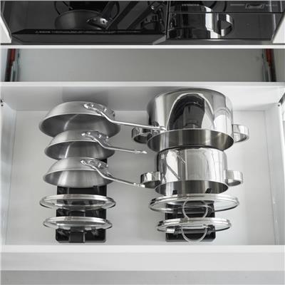 Ayarlanabilir Tencere Kapağı ve Tava Düzenleyici Siyah 40 cm