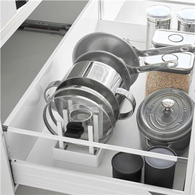 Ayarlanabilir Tencere Kapağı ve Tava Düzenleyici Beyaz 40 cm