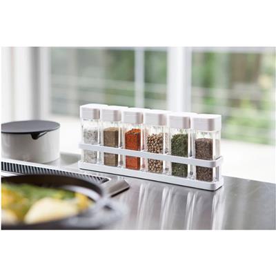 Yamazaki Beyaz/Şeffaf Baharat Şişesi X6 & Raf