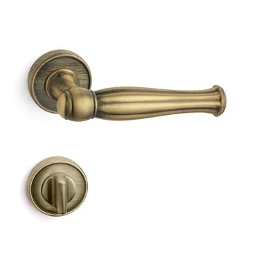 Balen Rozetli Kapı Kolu Takımı Antik Rengi