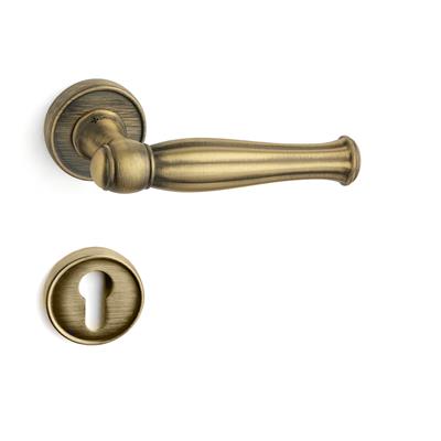 Balen Rozetli Kapı Kolu Takımı Antik Rengi