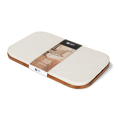 Bambu Dikdörtgen Çamaşır Sepeti Keten 55x34x27 cm