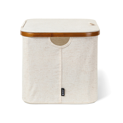 Bambu Saklama Sepeti Kapaklı 40x33x30 cm