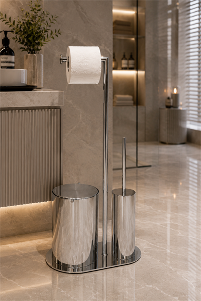 Banyo 3lü Hareketli Wc Set Krom 71x33x21 cm