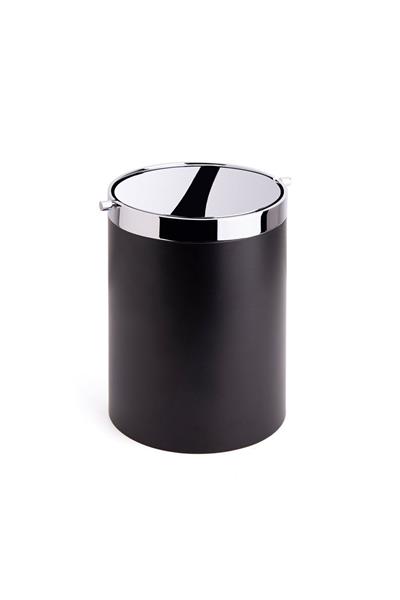 Banyo Çöp Kovası 4 L Siyah|Krom