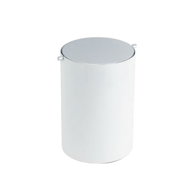 Banyo Çöp Kovası Beyaz | Krom 3 Lt