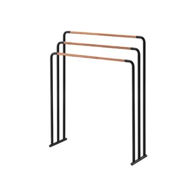 Banyo Havlu Askısı Siyah/Ahşap Uzunluk 70x19x83 cm