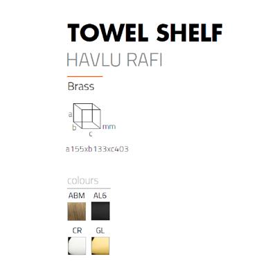 Banyo Havlu Rafı Antik Renk 155X133X403 Mm