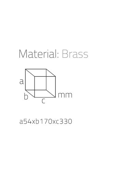Banyo Tepsisi Cam|Gold 54x170x330 mm