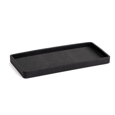 Reçine Tezgah Üstü Dikdörtgen Banyo Tepsi Siyah 22x140x302 mm