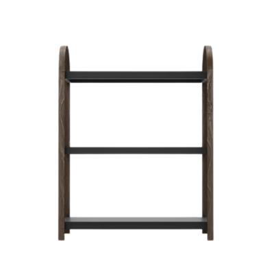 Bellwood 3 Katlı Raf Siyah/Ceviz Renk 90x72 cm