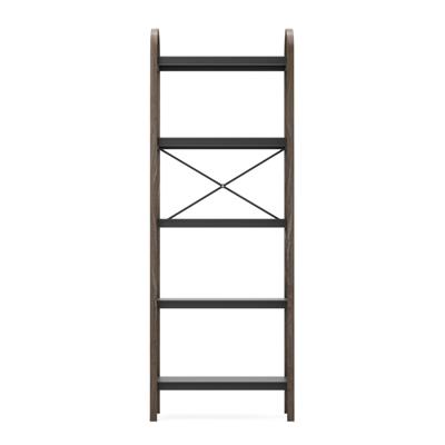 Bellwood 5 Katlı Raf Elbise Askılığı Siyah/Ceviz Renk 170x61 cm