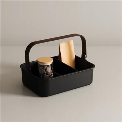 Bellwood Büyük Boy İstiflenebilir Kutular Siyah/Ceviz Renk