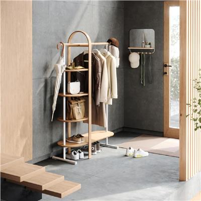 Bellwood Elbise Rafı Beyaz/Doğal