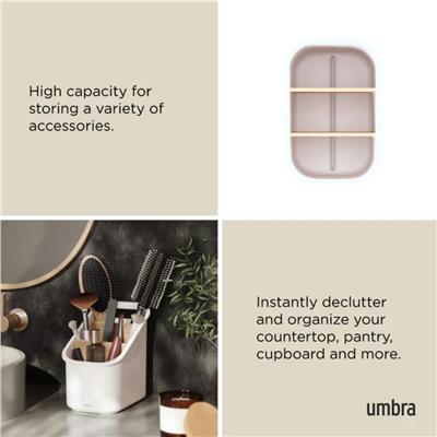 Bellwood Organizatör Beyaz/Doğal 21x19x14 cm