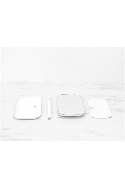 Beyaz Ayaklı Masa Aynası 12,6Cmx20Cmx28,3Cm