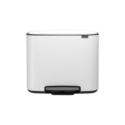 Beyaz Pedallı Çöp Kutusu 36 L