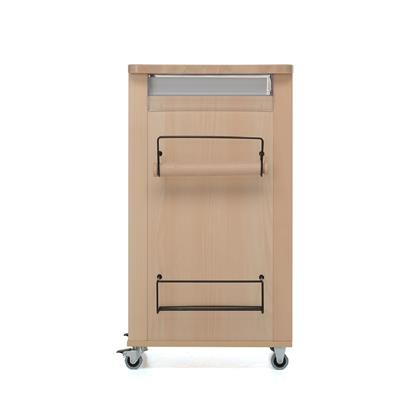 Bistrot Yeni Ahşap Mutfak Arabası Doğal Renk