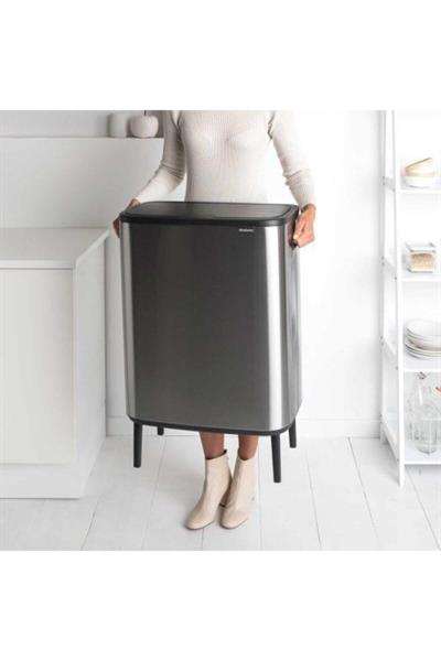 Bo Fpp Matt Steel Hı Dokunmatik Çöp Kutusu 60L