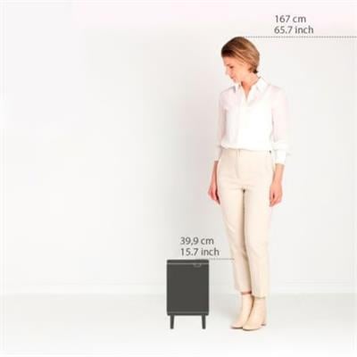 Bo Hı Beyaz Ayaklı Çelik Çöp Kutusu 7 L