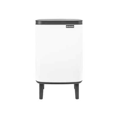 Bo Hı Beyaz Ayaklı Çelik Çöp Kutusu 7 L