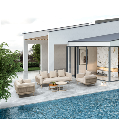 BODRUM Alüminyum Bahçe Oturma Grubu 5 Parça