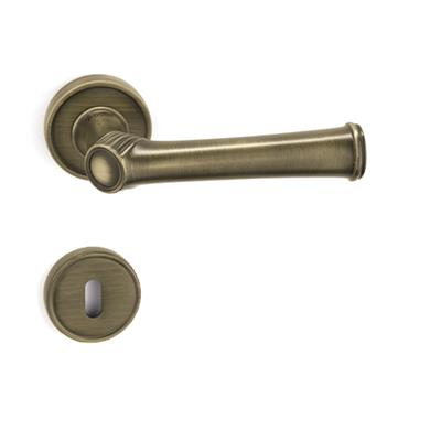 Bolıvıa Rozetli Kapı Kolu Takımı Antik Renk