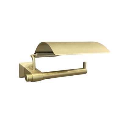 Bowlıne Kapaklı Tuvalet Kağıtlığı Mat Altın  92X95X157 mm