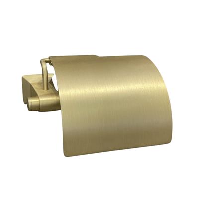 Bowlıne Kapaklı Tuvalet Kağıtlığı Mat Altın  92X95X157 mm